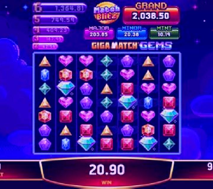 Giga Match Gems Party slot game