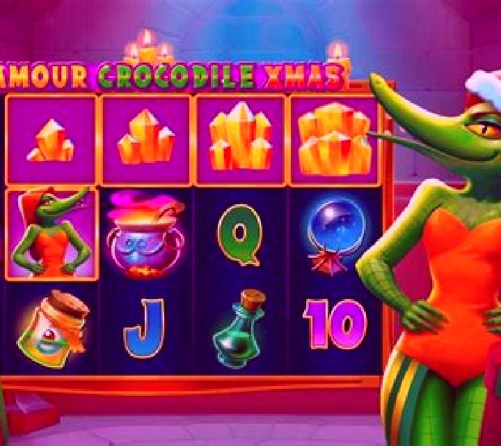 Glamour Crocodile Xmas slot machine