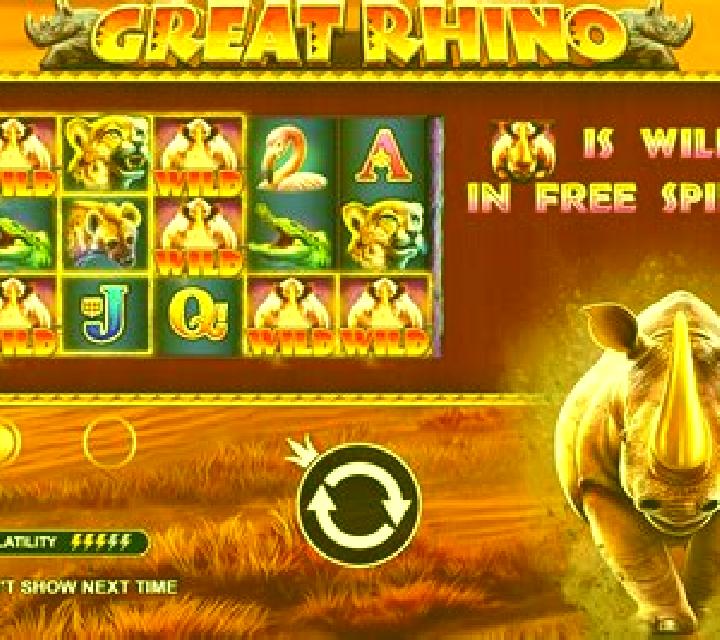 Glided Rhino slot game