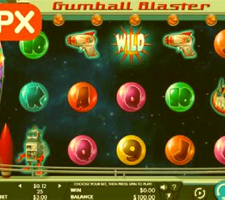 Gumball blaster slot machine