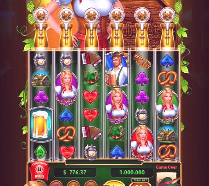 Heidi at the Oktoberfest slot machine