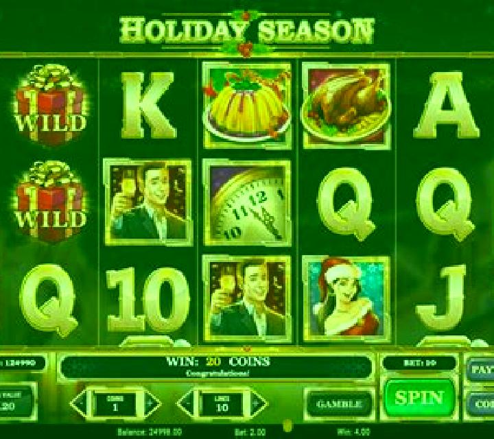 Holiday season slot machine