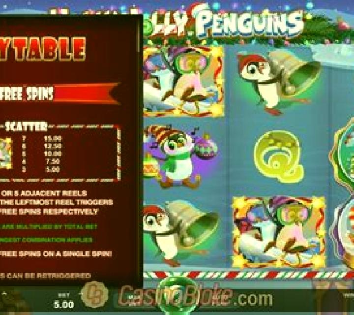 Holly Jolly Penguins slot game