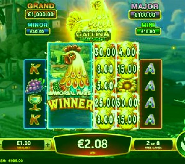 Immortal Ways Gallina Harvest slot machine