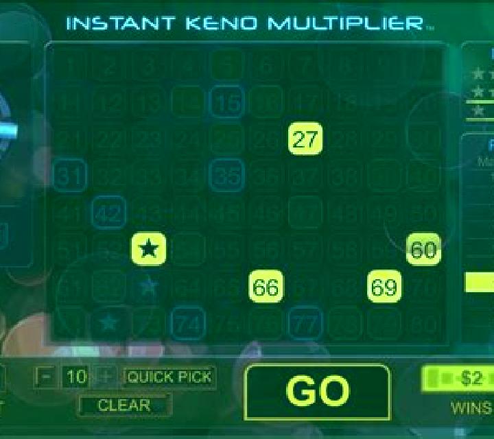 Instant Keno Multiplier slot machine