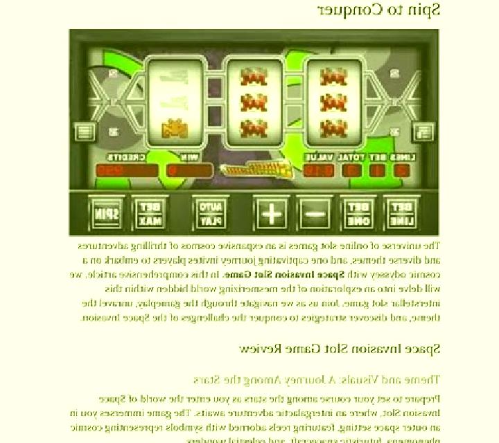 Invasion slot game