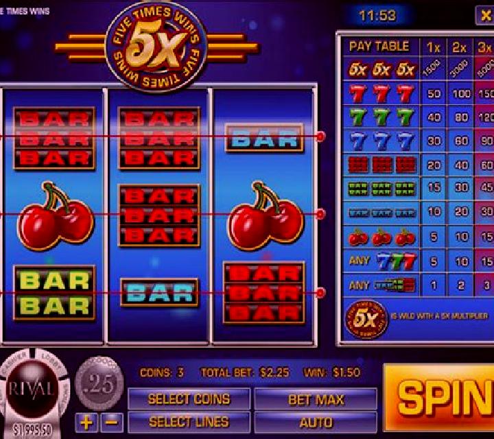 Jackpot 5X Wins slot game