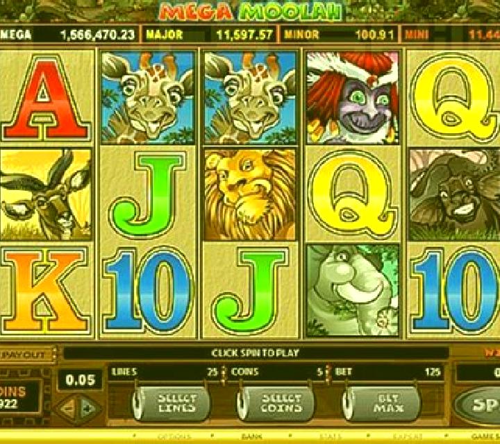 Jungle Mega Moolah slot machine