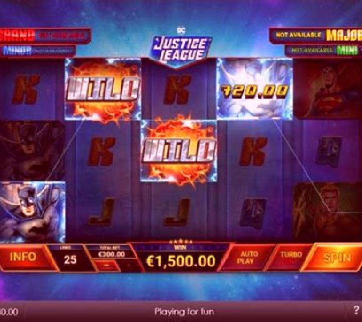 Justice League Comic slot machine