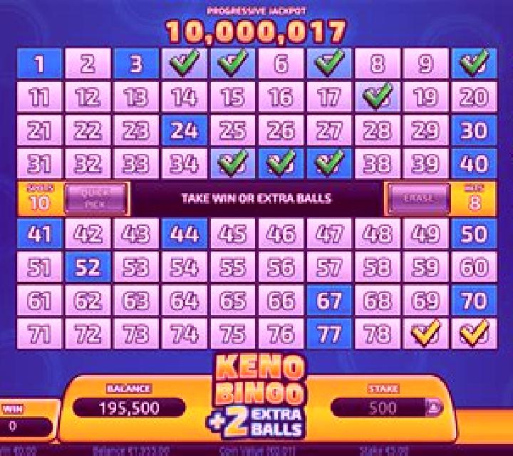 Keno Bingo 2 Extra Balls online slot