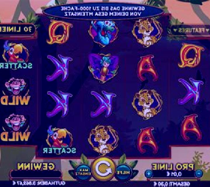 Kreuzworträtsel Dschungel slot game