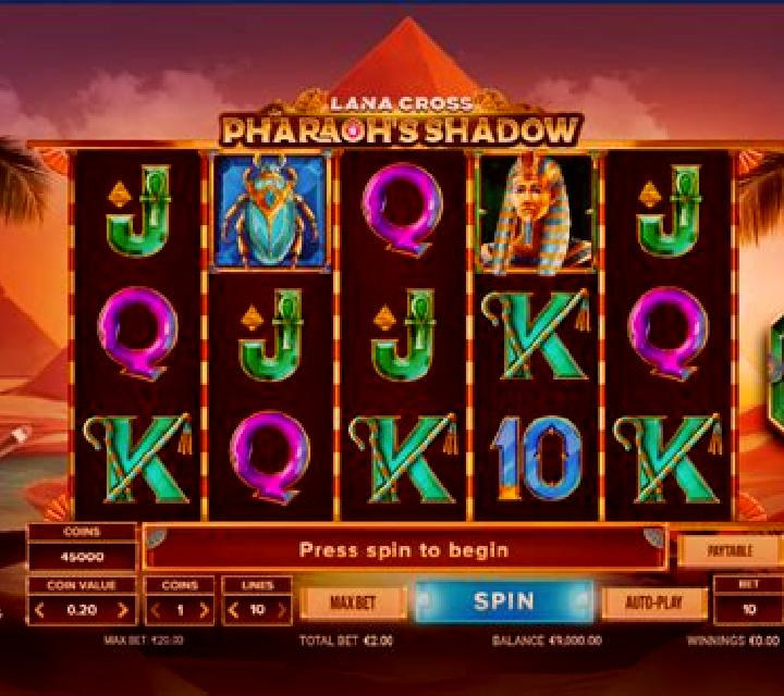 Lana Cross in the Pharaoh s Shadow slot game