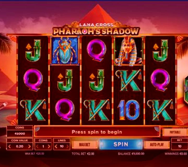 Lana Cross in the Pharaoh s Shadow slot machine