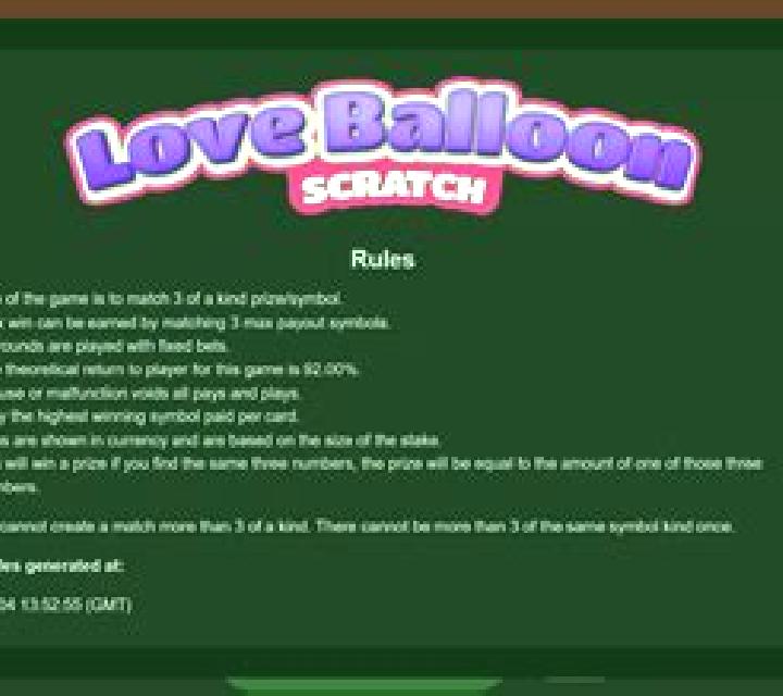 Love Balloon Scratch slot