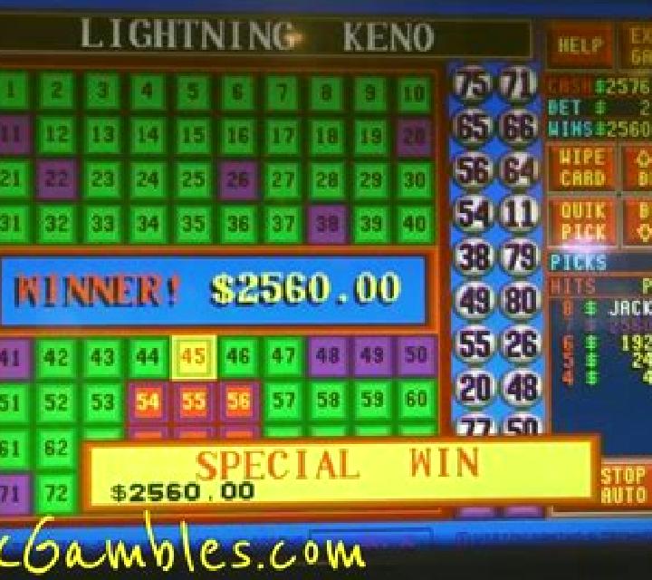 Lucky Bonus Draw Keno slot machine
