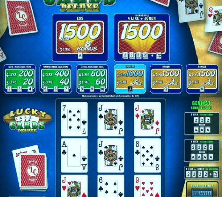 Lucky Cards deluxe kasino slot machine