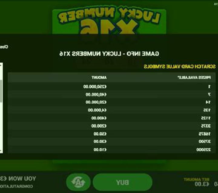 Lucky Number x16 slot game