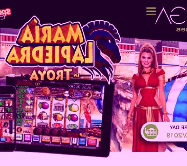 Maria Lapiedra in Troya slot machine