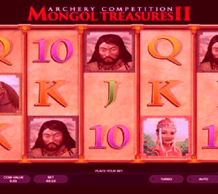 Mongol Treasures II: Archery Competition: Play slot machine