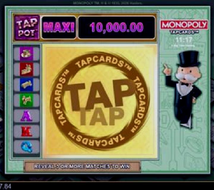 Monopoly Tapcards slot game