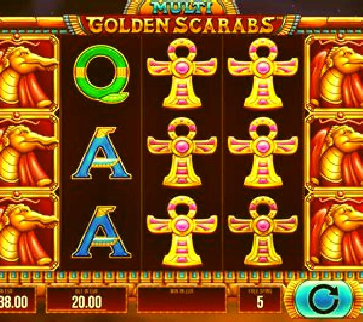Multi Golden Scarabs slot machine