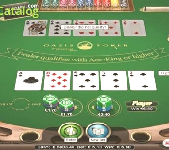 Oasis Poker Professional Series Low Limit slot
