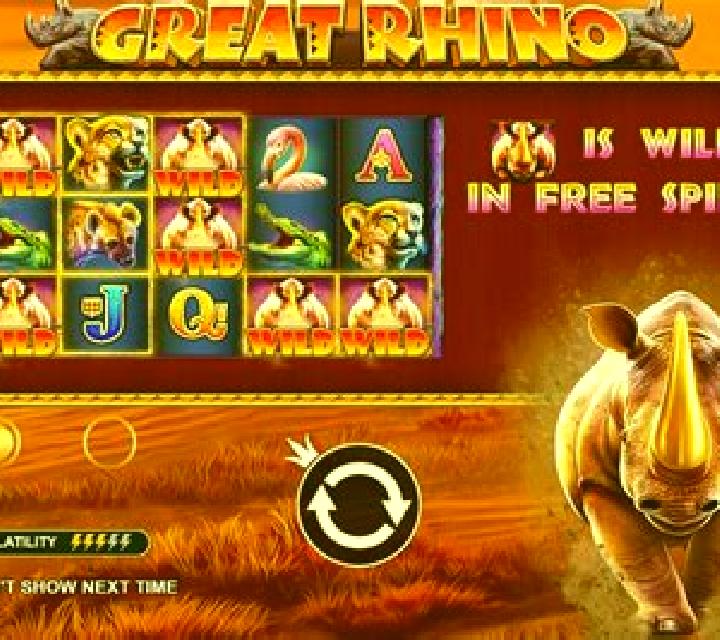 Oggy and Rhino slot game