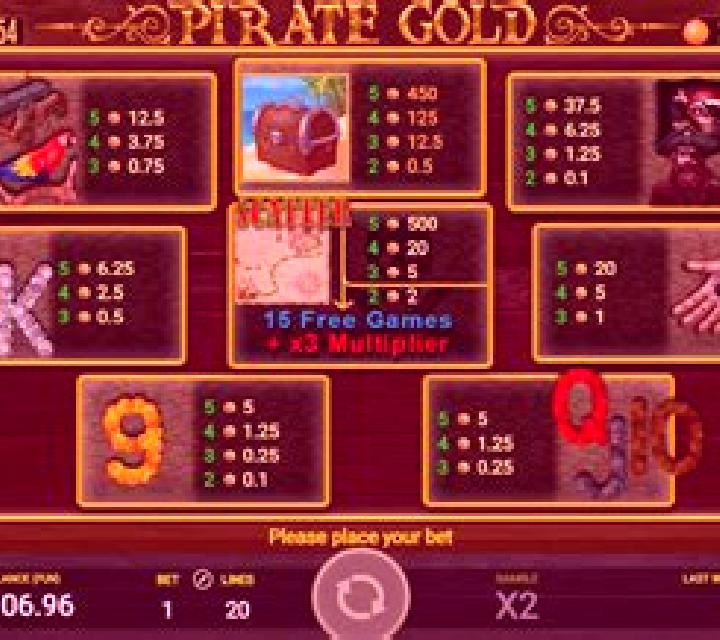 Pirate Gold (AGT Software) slot machine