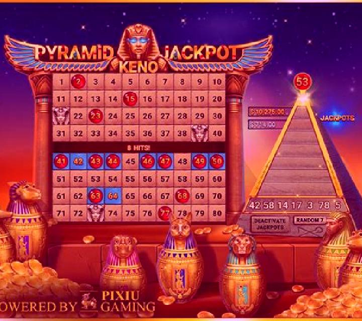 Pyramid Jackpot Keno slot game