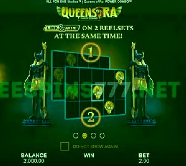 Queens of Ra Power Combo slot game