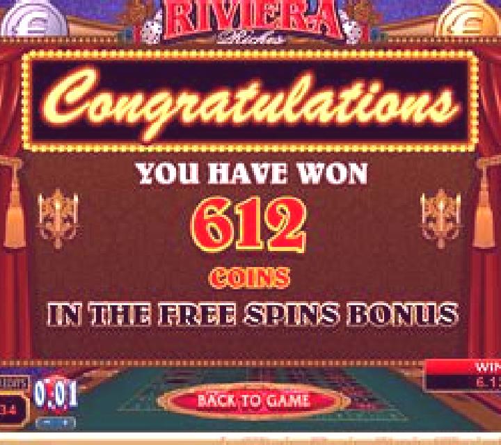 Riviera Riches slot game