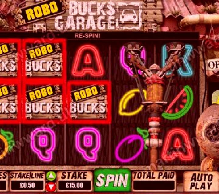 Robo Bucks Garage slot machine