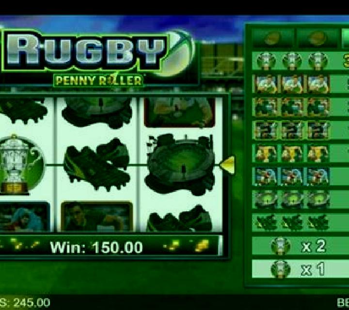 Rugby Penny Roller slot