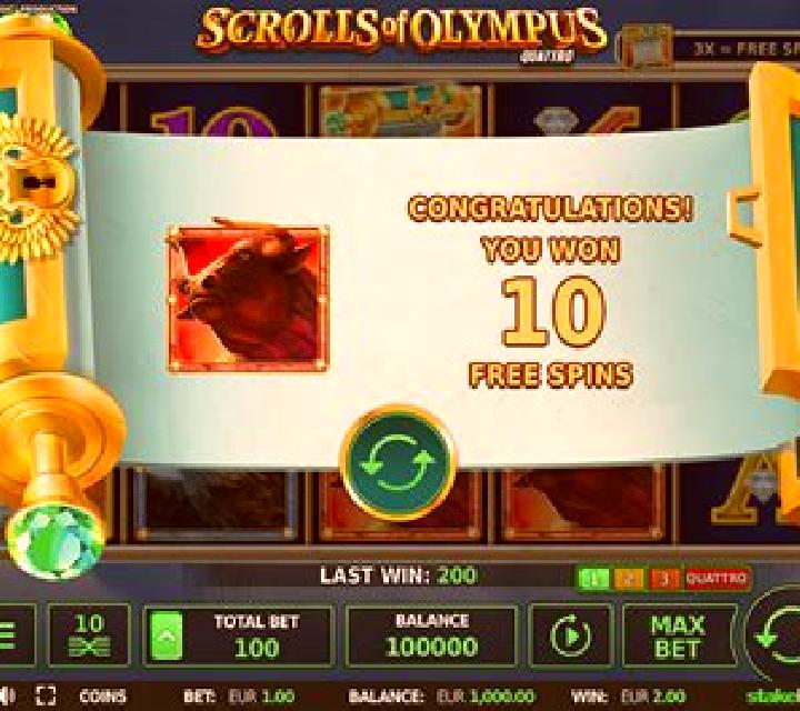Scrolls of Olympus Quattro slot
