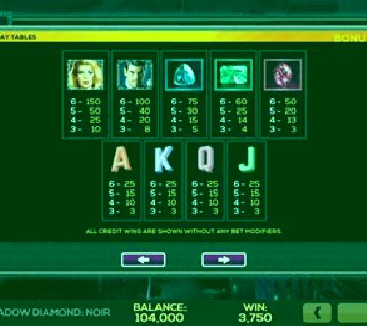 Shadow Diamond Noir slot