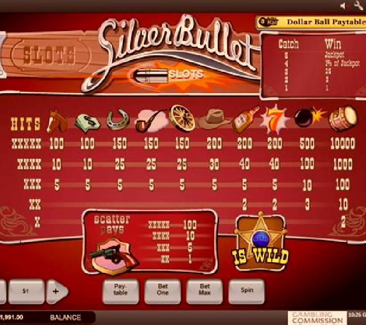 Silver Bullet slot machine