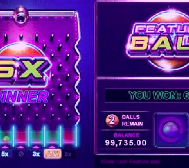 Silver Lion Feature Ball slot machine