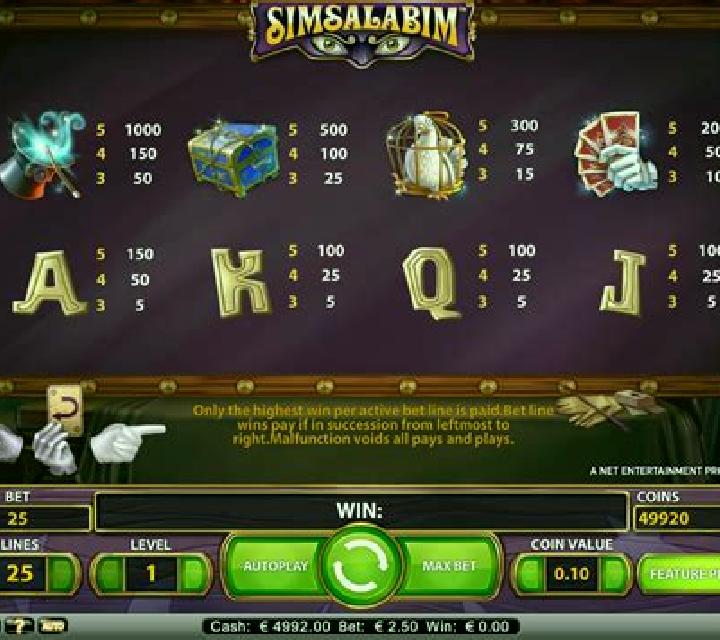 Simsalabim slot machine