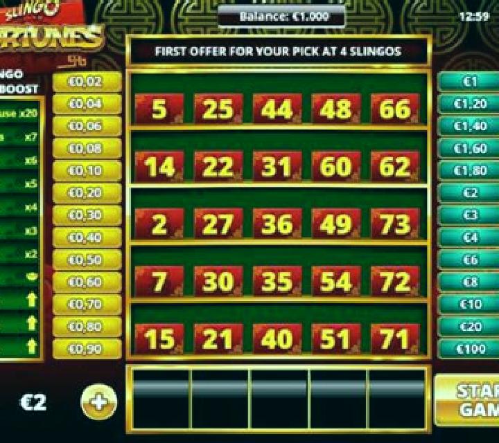 Slingo Fortunes slot game