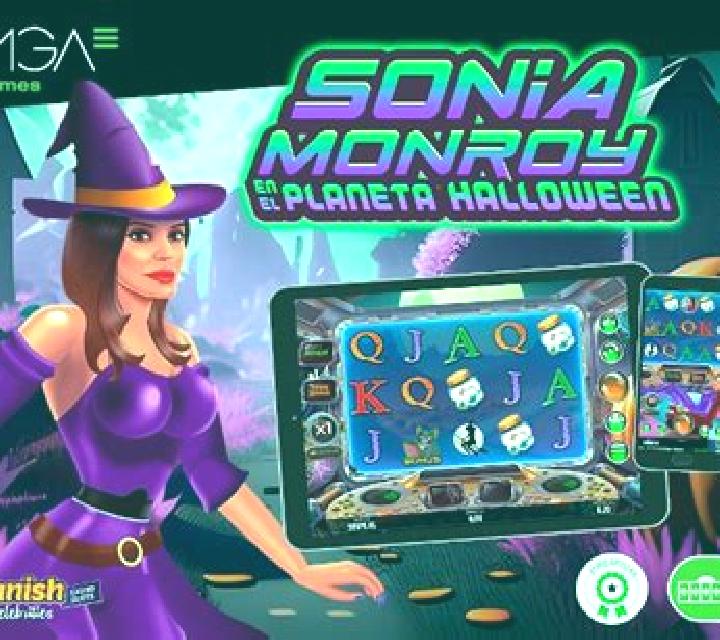 Sonia Monroy en El Planeta Halloween slot game