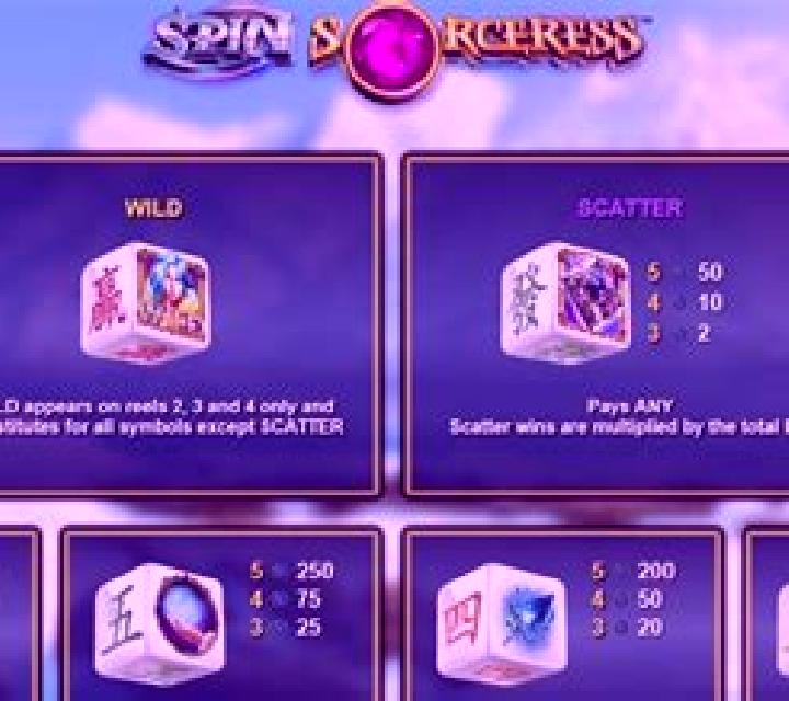 Spin Sorceress Dice slot