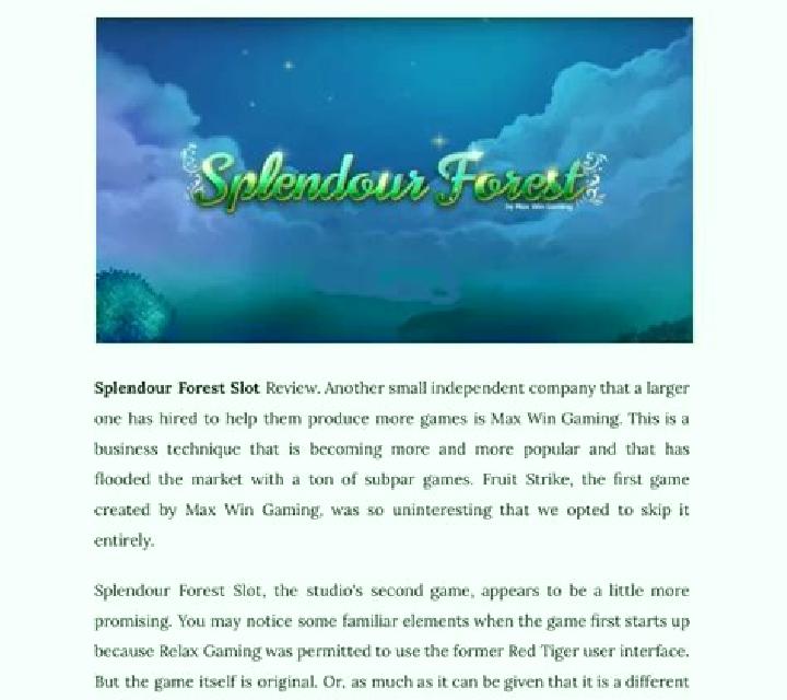 Splendour Forest online slot