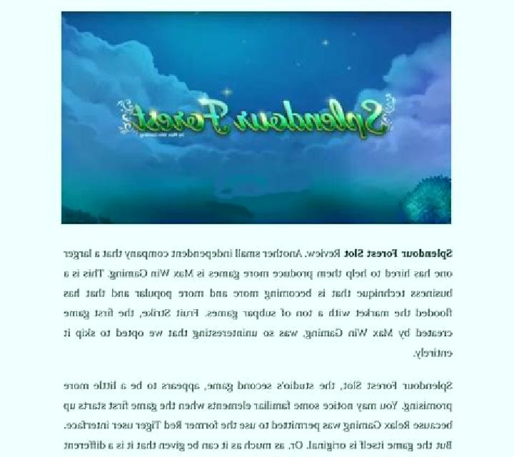 Splendour Forest slot