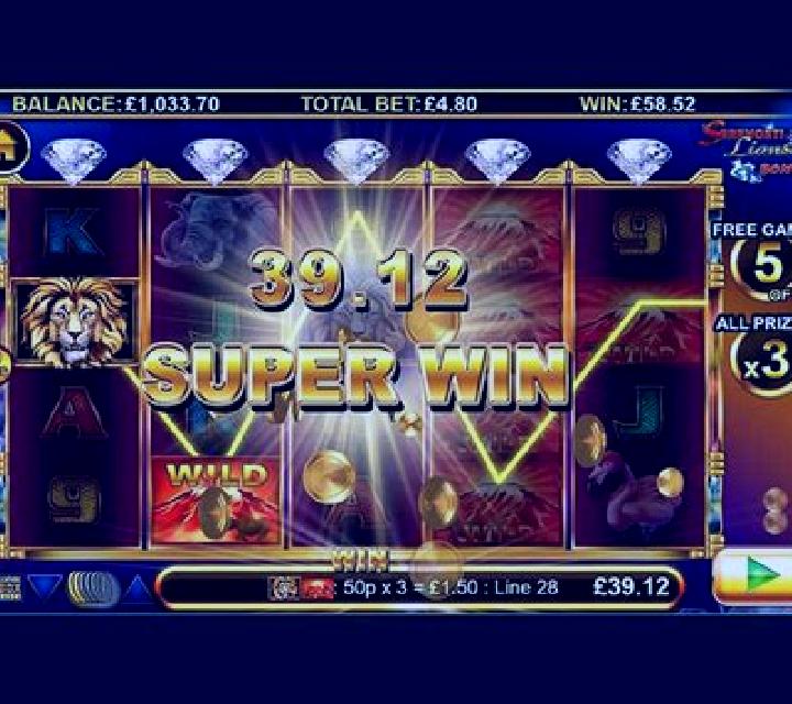 Stellar Jackpots with Serengeti Lions online slot