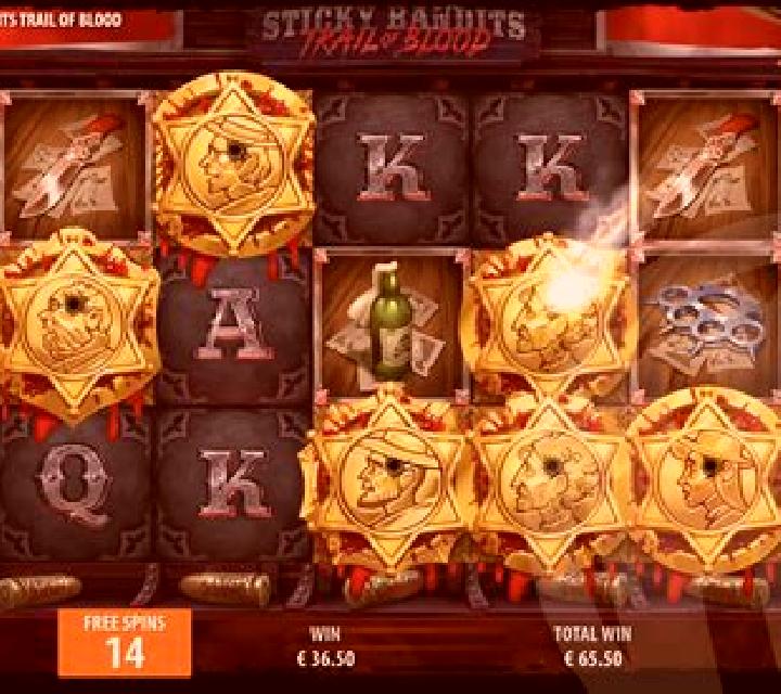 Sticky Bandits Trail of Blood slot machine