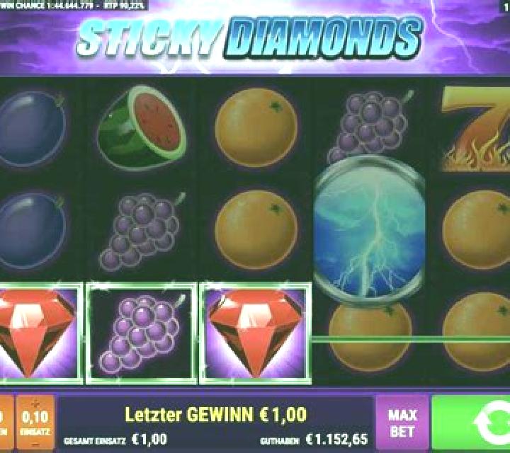 Sticky Diamonds slot game
