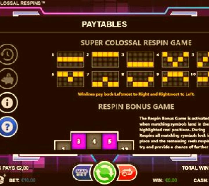 Super Colossal Respins slot