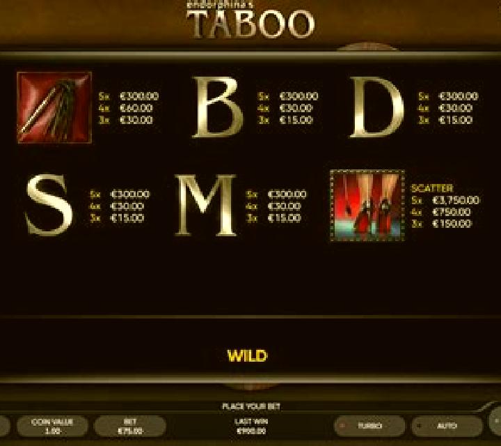 Taboo online slot