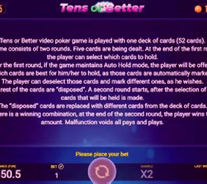 Tens or Better (AGT Software) slot