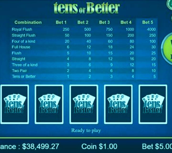 Tens or Better (Mobilots) slot game